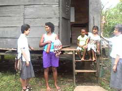 Sister Matha Lydia and Sr.Genofefa visiting families in Guatemala