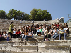 Life at school : excursion to the old theatre at Epidavros